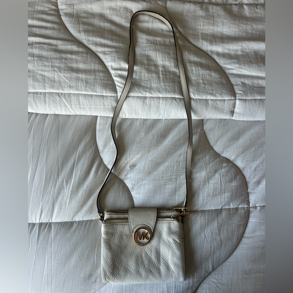 Vintage Michael Kors Cross Body Bag with Gold Accents